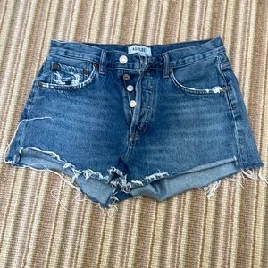Agolde, Size 25, medium washed denim shorts